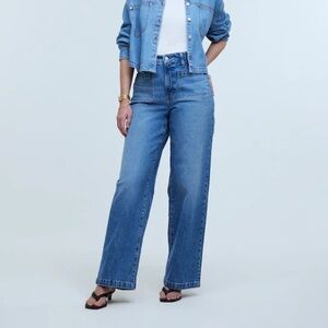 Madewell Women's Curvy Emmett Wide-leg Jeans with patch pockets